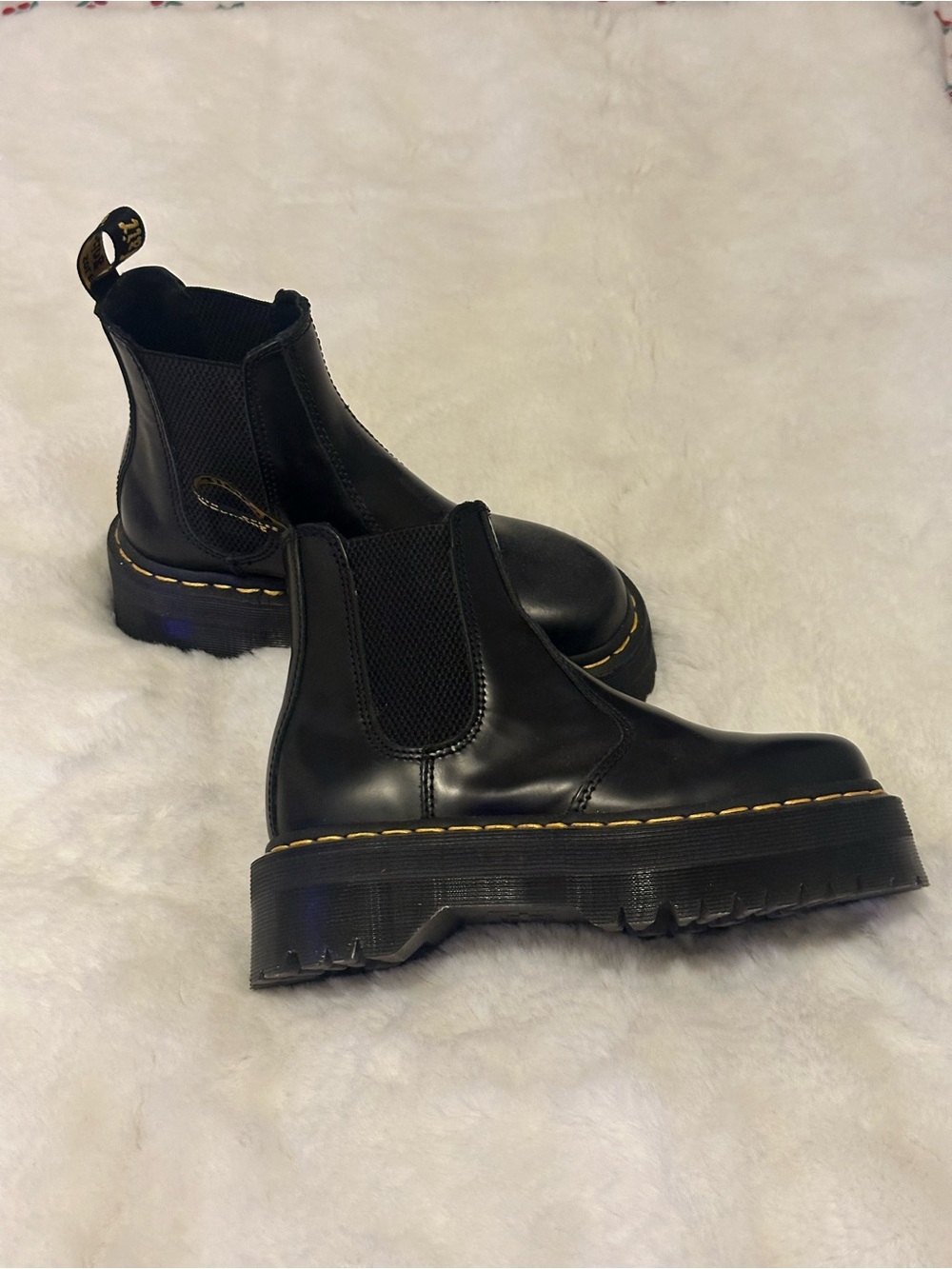 Dr. Marten’s Smooth Leather Platform Chelsea Boots